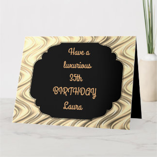 Luxus Gold Personalisiert 35. Geburtstag Karte