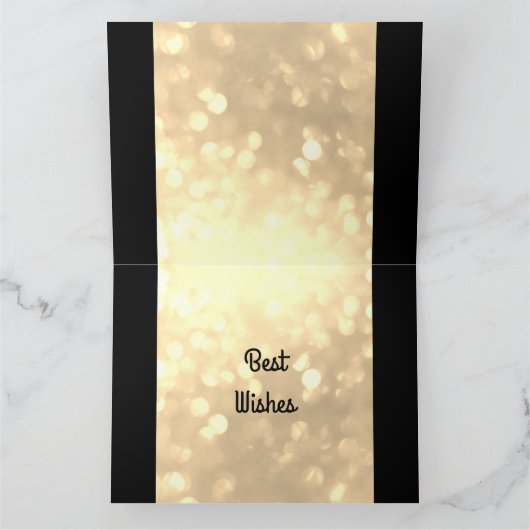 Luxus Gold Personalisiert 60. Geburtstag Karte (Innenseite)