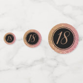 Luxus Gold Pink Glitzer Geburtstagszeit Konfetti (Vorderseiten)