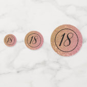 Luxus Gold Pink Glitzer Geburtstagszeit Konfetti (Rückseiten)