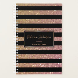 Luxus Gold Pink Glitzer Streifen - Planer