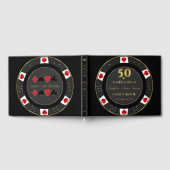 Luxus Gold Poker Chip Casino 50. Geburtstag Gästebuch (Voll)