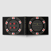 Luxus Gold Poker Chip Casino Hochzeit Gästebuch (Voll)