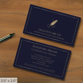 Luxus Gold Quill Logo Visitenkarte