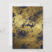 Luxus Gold Rahmen & Golden Foil Wedding Einladung (Rückseite)