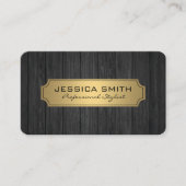 Luxus Gold Rahmen Holz Visitenkarte (Vorderseite)