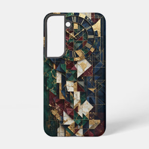 Luxus Gold römische Uhr Art Deco Mosaik Samsung Galaxy Hülle
