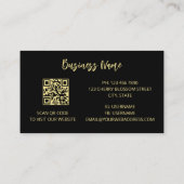 Luxus Gold Rose Blume Visitenkarte (Rückseite)