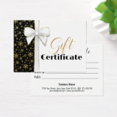 Luxus Gold Schneeflocken Weihnachtsweiße Bow Black (Schreibtisch)