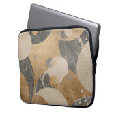 Luxus, Gold Schwarz Abstract, Cool, Trendig, Moder Laptopschutzhülle (Vorderseite Links)