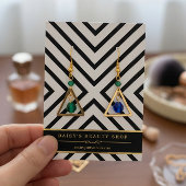 Luxus Gold Schwarz-weiß Earring Display Cards