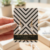 Luxus Gold Schwarz-weiß Earring Display Cards