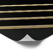 Luxus Gold Schwarzes geometrisches Schild (Ecke)