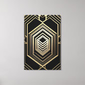 Luxus Gold Schwarzes geometrisches Schild (Vorderseite)