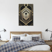 Luxus Gold Schwarzes geometrisches Schild (Insitu (Schlafzimmer))