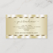 Luxus Gold Shimmer Effekt Beruflich und modern Visitenkarte (Rückseite)