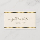 Luxus Gold Signature Handlettern Schriftart Chic Visitenkarte (Vorderseite)