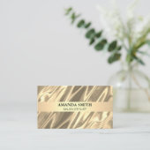 Luxus Gold Silk Stilvolles Hintergrundbild Visitenkarte (Stehend Vorderseite)