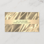 Luxus Gold Silk Stilvolles Hintergrundbild Visitenkarte (Rückseite)