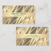 Luxus Gold Silk Stilvolles Hintergrundbild Visitenkarte (Vorne/Hinten)