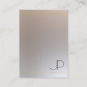 Luxus Gold Silver Look Mit Monogramm Moderne Elega Visitenkarte (Vorderseite)