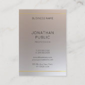 Luxus Gold Silver Look Mit Monogramm Moderne Elega Visitenkarte (Rückseite)