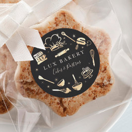 Luxus Gold Sparkle Backen Backen Utensil Bäckerei Runder Aufkleber