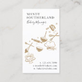 Luxus Gold Sparkle Bakers Floral Whisky Visitenkarte (Rückseite)