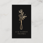 Luxus Gold Sparkle Bakers Floral Whisky Visitenkarte (Vorderseite)