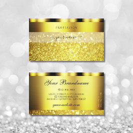 Luxus Gold Sparkling Glitzer Glamour Golden Visitenkarte