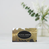 Luxus Gold Sparkling Glitzer Glamour Marmor Visitenkarte (Stehend Vorderseite)