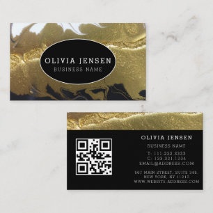 Luxus Gold Sparkling Glitzer Glamour Marmor Visitenkarte