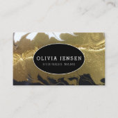 Luxus Gold Sparkling Glitzer Glamour Marmor Visitenkarte (Vorderseite)