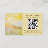 Luxus Gold Sparkling Glitzer Glamour Marmor Visitenkarte (Rückseite)