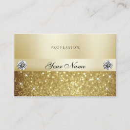 Luxus Gold Sparkling Glitzer mit Diamonds Modern Visitenkarte