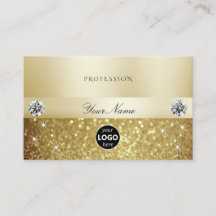 Luxus Gold Sparkling Glitzer mit Logo Modern