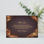 Luxus-Gold-Sparkling-Welle Dankeskarte (Stehend Vorderseite)