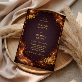 Luxus-Gold-Sparkling-Welle Einladung
