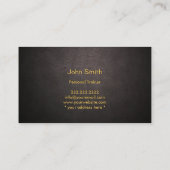 Luxus Gold Star Fitness Leather Business Card Visitenkarte (Rückseite)