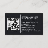 Luxus Gold Strokes Black Beauty Shop Visitenkarte (Rückseite)