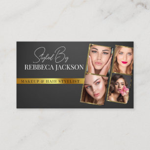Luxus Gold Strokes Black Beauty Shop Visitenkarte