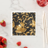 Luxus Gold und Black Floral Serviette (Beispiel)
