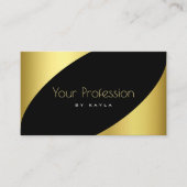 Luxus Gold und Black Style Elegant Beruflich Visitenkarte (Vorderseite)