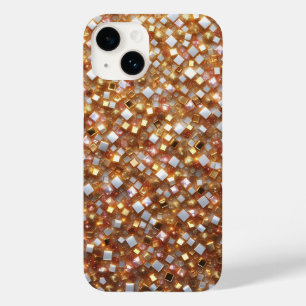 Luxus Gold- und Diamant-Mosaik geometrisch schimme Case-Mate iPhone 14 Hülle