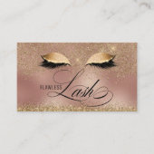 Luxus Gold und Kupfer Eyelash Tech Beauty Salon Visitenkarte (Vorderseite)