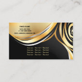 Luxus Gold und Schwarz Visitenkarte (Rückseite)