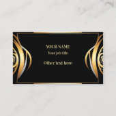 Luxus Gold und Schwarz Visitenkarte (Vorderseite)
