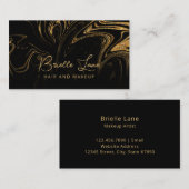 Luxus Gold und schwarzer Marmor Visitenkarte (Vorne/Hinten)