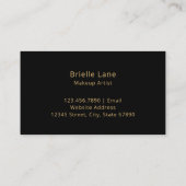 Luxus Gold und schwarzer Marmor Visitenkarte (Rückseite)