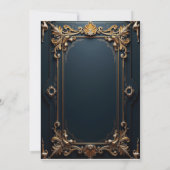 Luxus Gold und Silver Wedding Einladung (Rückseite)